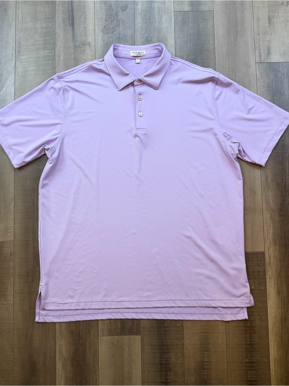 Peter Millar Summer Comfort Lavender Men's XL Solid Polo Shirt Short Sleeve